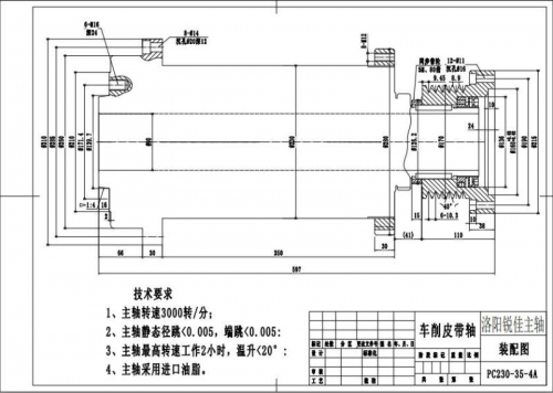 車削用機械主軸